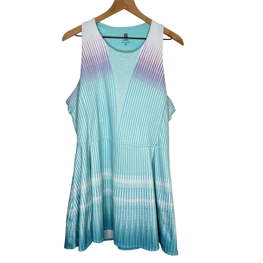 K Swiss Stamina Tennis Dress XL Angel Ombre Sleeveless Pickleball Athletic Wear